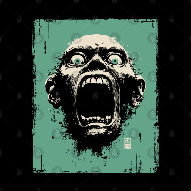 Screaming Ghoul Retro Horror Portrait by TuncGK