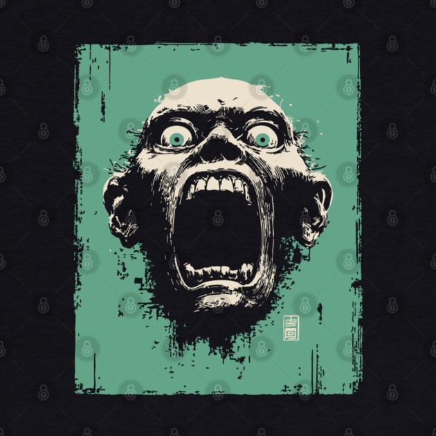 Screaming Ghoul Retro Horror Portrait by TuncGK