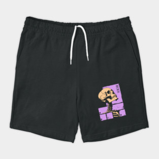 Skull With Elongated Spine Artwork Shorts
