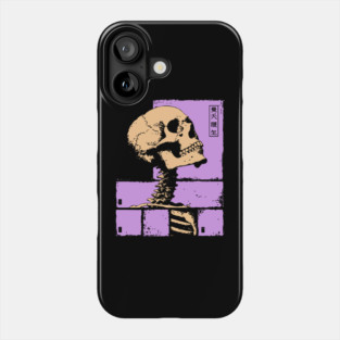 Skull With Elongated Spine Artwork Phone Case