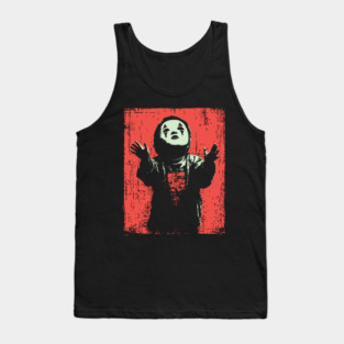 Creepy Child in Oni Mask Tank Top