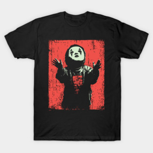 Creepy Child in Oni Mask T-Shirt