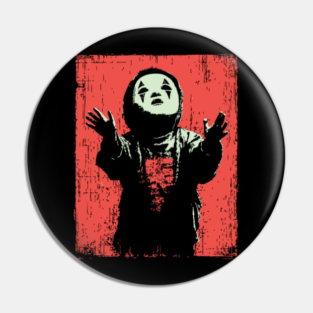 Creepy Child in Oni Mask Pin by TuncGK