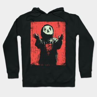 Creepy Child in Oni Mask Hoodie