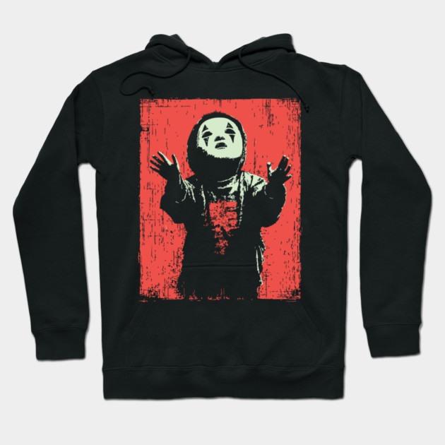 Creepy Child in Oni Mask Hoodie by TuncGK