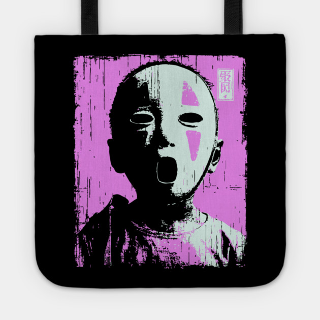 Masked Child With Purple Highlights Tote by TuncGK