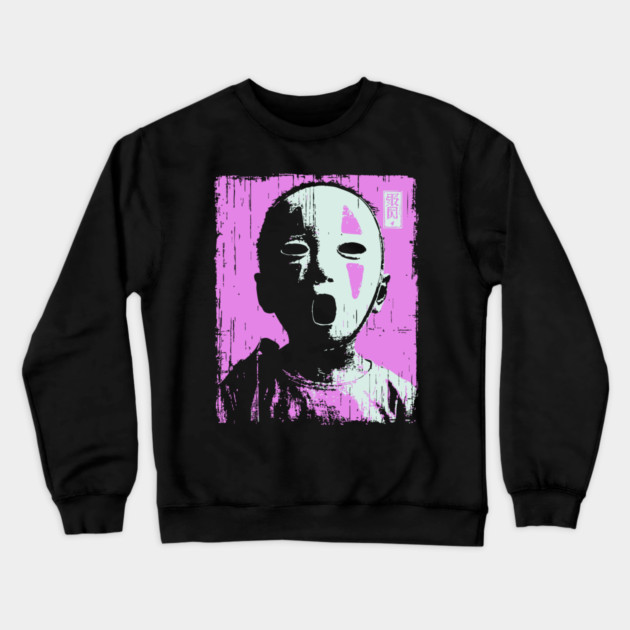 Masked Child With Purple Highlights Crewneck Sweatshirt by TuncGK
