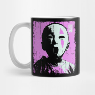 Masked Child With Purple Highlights Mug