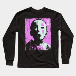Masked Child With Purple Highlights Long Sleeve T-Shirt