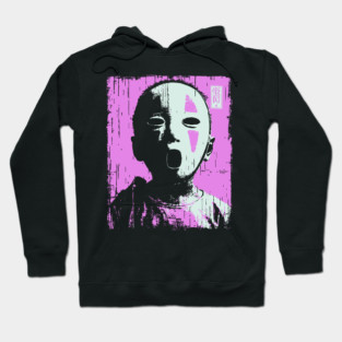 Masked Child With Purple Highlights Hoodie