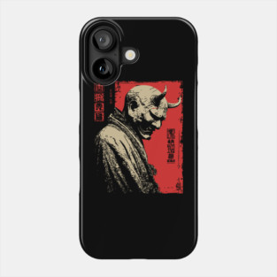 Japanese Oni Demon Mask Portrait Phone Case