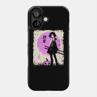 Anime Girl With Katana and Pumpkin Phone Case