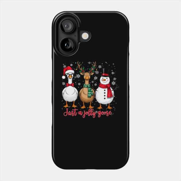 Just A Jolly Goose Christmas - Retro Merry Christmas Phone Case by Hicham's Store 8