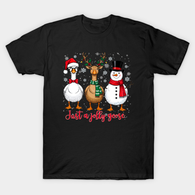 Just A Jolly Goose Christmas - Retro Merry Christmas T-Shirt by Hicham's Store 8
