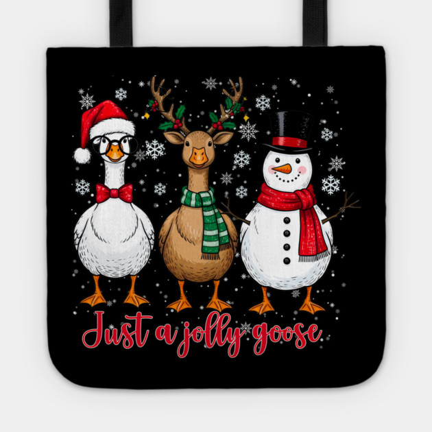 Just A Jolly Goose Christmas - Retro Merry Christmas Tote by Hicham's Store 8