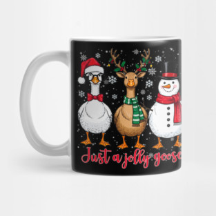 Just A Jolly Goose Christmas - Retro Merry Christmas Mug