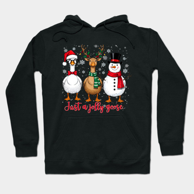 Just A Jolly Goose Christmas - Retro Merry Christmas Hoodie by Hicham's Store 8