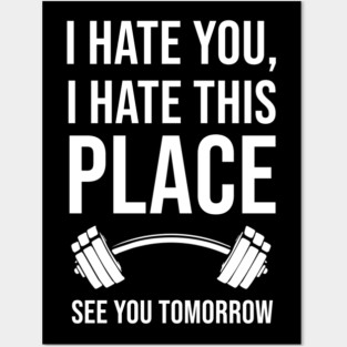 I Hate You, I Hate This Place, See You Tomorrow Posters and Art