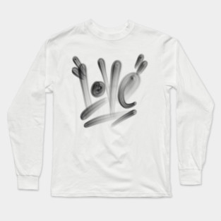 Stenciled Textured Love Long Sleeve T-Shirt