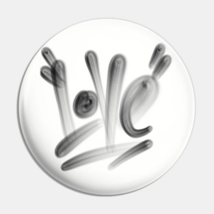 Stenciled Textured Love Pin