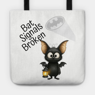 Cute Bat with Lantern Funny Halloween Costume Art Tote
