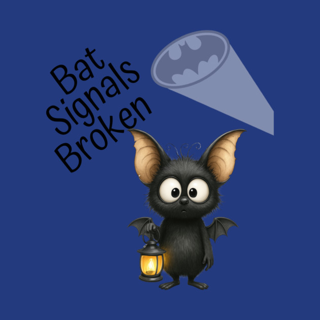 Cute Bat with Lantern Funny Halloween Costume Art by Kathy Hawke