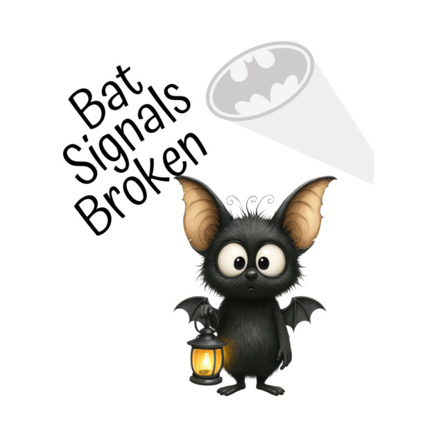 Cute Bat with Lantern Funny Halloween Costume Art by Kathy Hawke