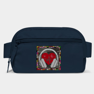 Love & Music – Red Heart, Headphones, and Musical Notes Design Bag