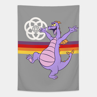 Happy little purple dragon of imagination Tapestry