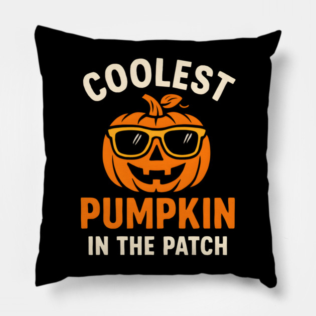 Coolest Pumpkin in the Patch Halloween Graphic Pillow by MakerMind8.2