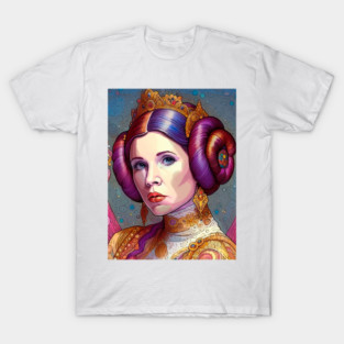 Leia Princess Illustration - Iconic Star Wars Character Art T-Shirt