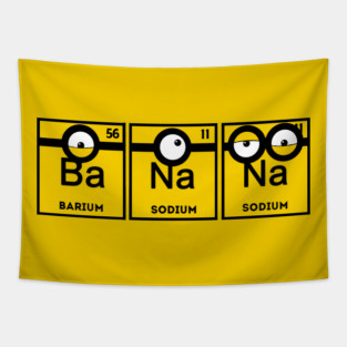 BaNaNa! Funny Minion Periodic Table Chemist Gift Tapestry
