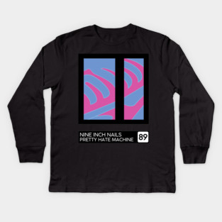 Pretty Hate Machine • Retro Style Minimal Sleeve Art Design Kids Long Sleeve T-Shirt