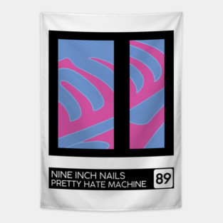 Pretty Hate Machine • Retro Style Minimal Sleeve Art Design Tapestry