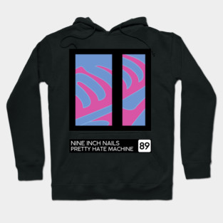 Pretty Hate Machine • Retro Style Minimal Sleeve Art Design Hoodie