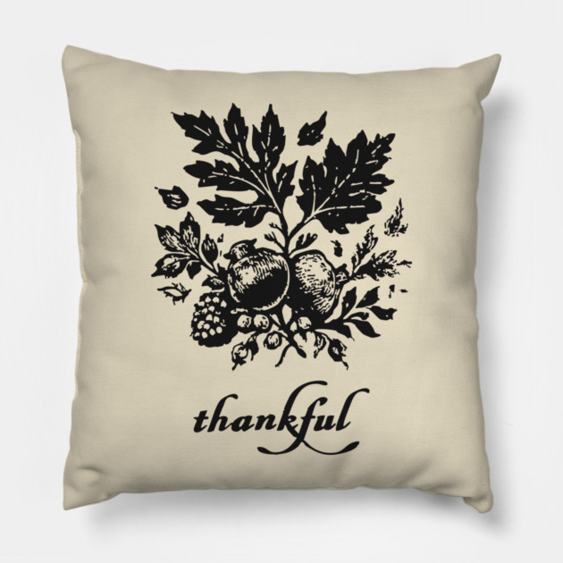 Thankful Harvest Leaves Pillow by TuncGK