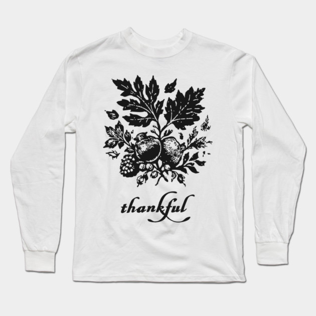 Thankful Harvest Leaves Long Sleeve T-Shirt by TuncGK