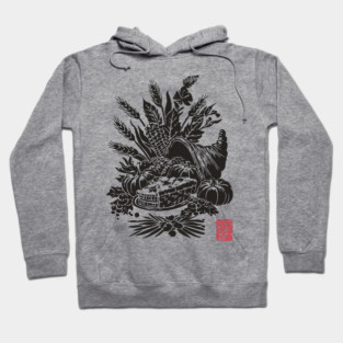 Cornucopia Harvest Illustration Hoodie