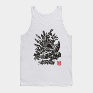 Cornucopia Harvest Illustration Tank Top