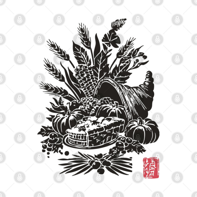 Cornucopia Harvest Illustration by TuncGK