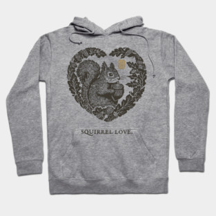 Squirrel Love Heart Design Hoodie