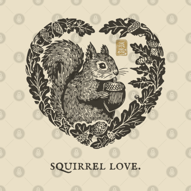 Squirrel Love Heart Design by TuncGK