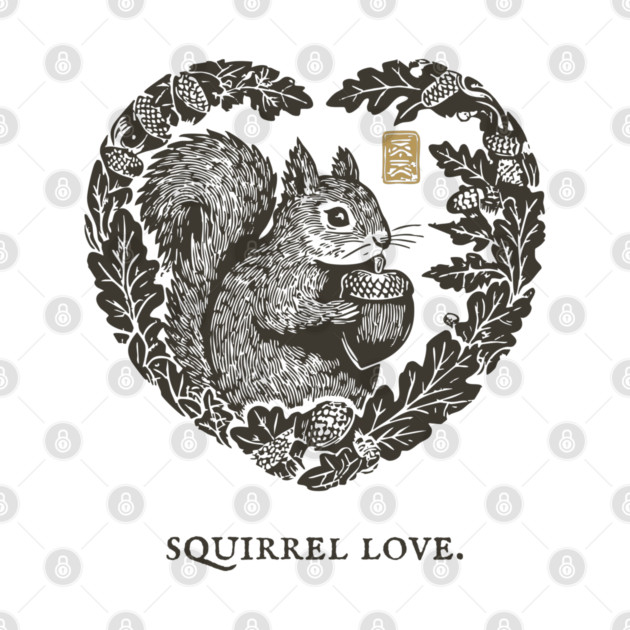 Squirrel Love Heart Design by TuncGK