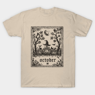 October Witch and Pumpkins T-Shirt