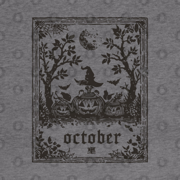 October Witch and Pumpkins by TuncGK