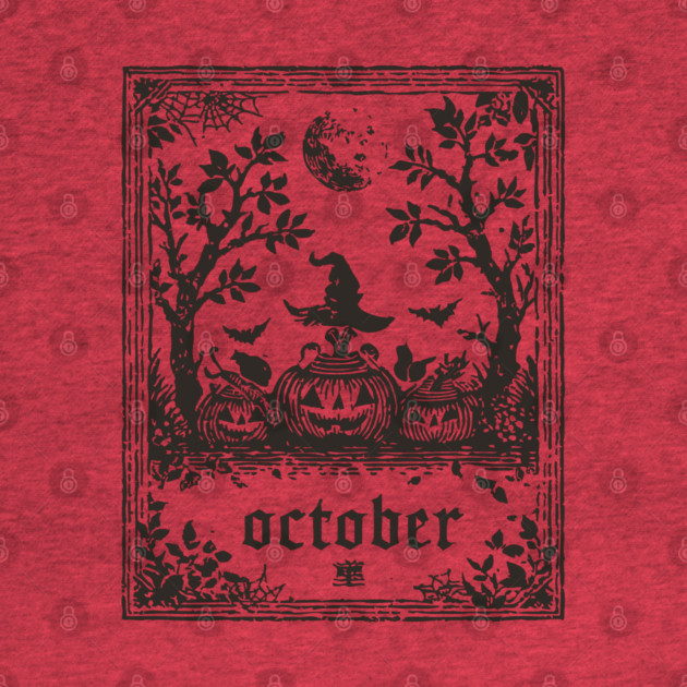 October Witch and Pumpkins by TuncGK