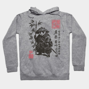 Samurai Panda with Japanese Script Hoodie