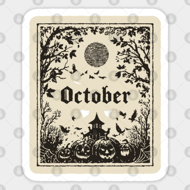 October Haunted House Scene Sticker by TuncGK