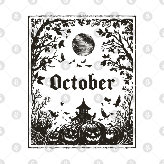 October Haunted House Scene by TuncGK