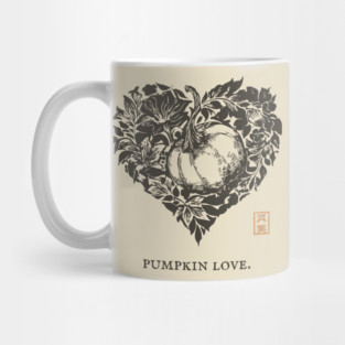 Pumpkin Love Heart Design Mug